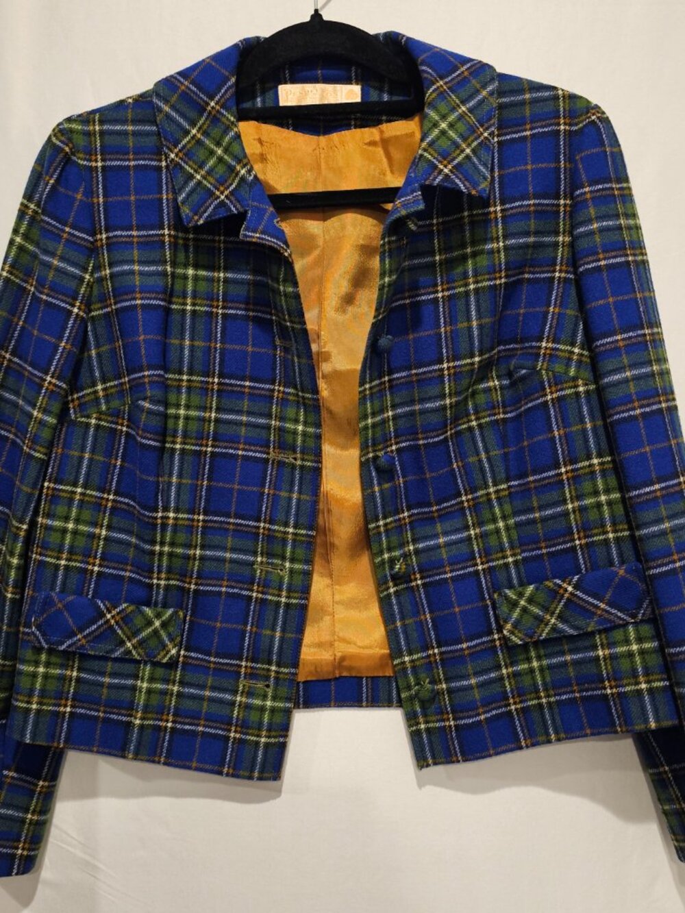 Vintage Pendleton Women's Wool Skirt Suit Size 12 Blue Green Tartan Plaid - Picture 5 of 14